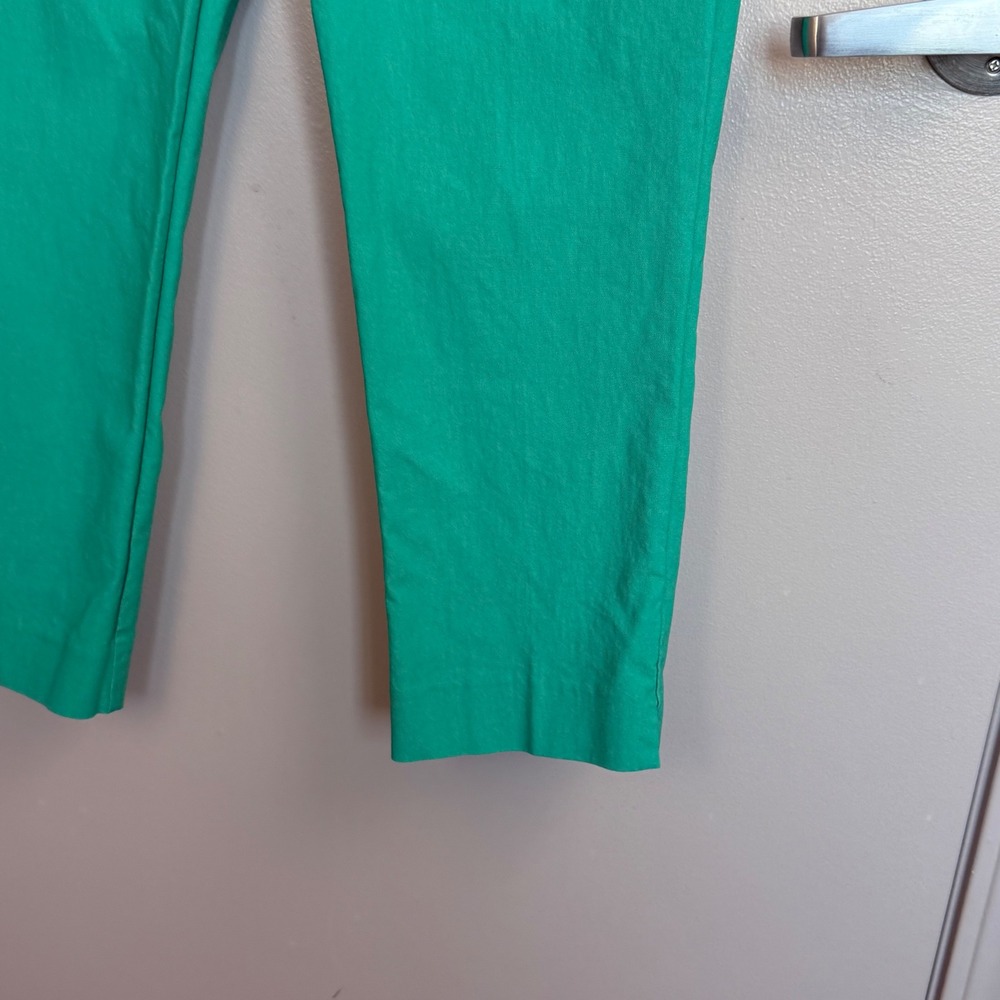 Chico's Brigitte Slim Ankle Pants Kelly Green Pull On Stretch Sz 1 US 8 Cropped - Picture 10 of 12